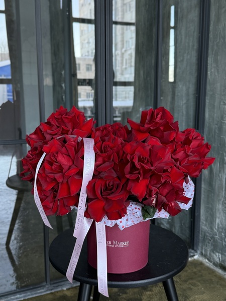 Бокс французских роз 15 штук