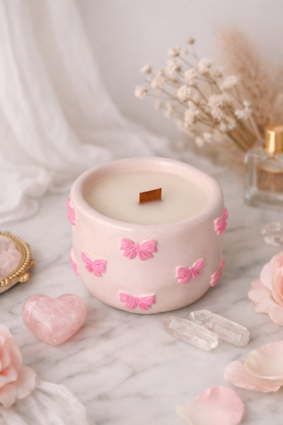 Ароматическая свеча с бантиками