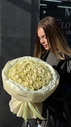 Белая роза Кения (51 шт) — 1