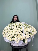 Корзина из 101 кустовой розы — 3