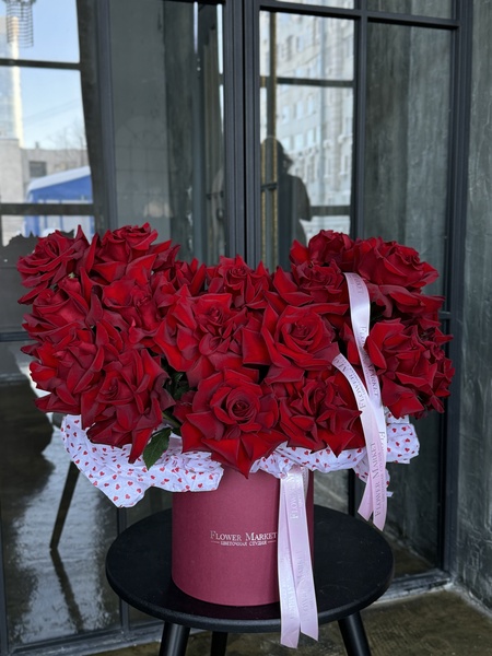 Бокс французских роз 21 штука