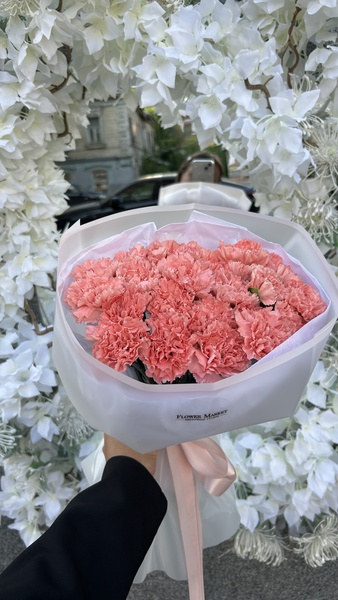Букет из 25 розовых диантусов